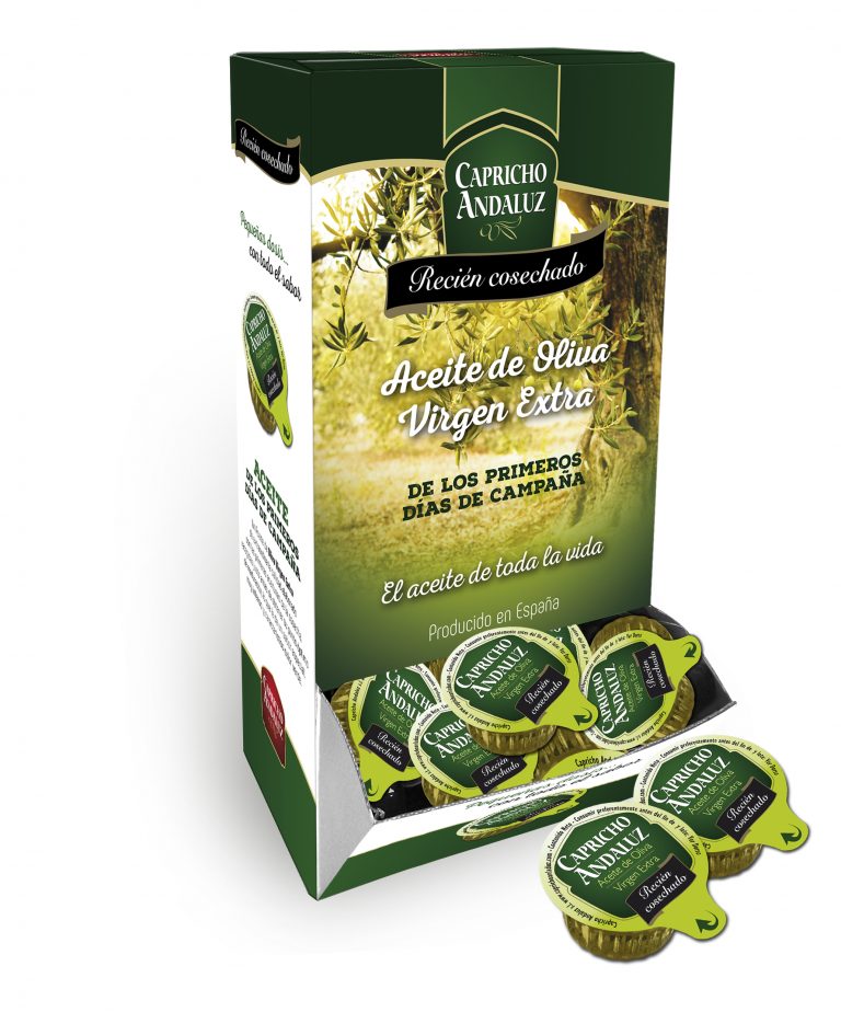 Aceite Oliva Virgen Extra Capricho Andaluz Monodosis Fresco 120 u. 15 ml.
