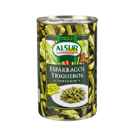 Esparrago Verde Triguero cortado Lata 425 ml. Alsur