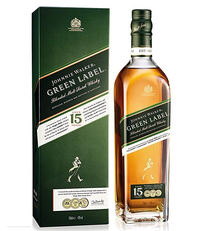 Whisky J. Walker Green Label 15 años 43º 70 cl. 