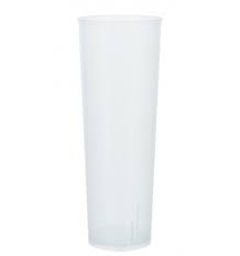 Vaso pvc PP 300 ml. tubo 10 u.
