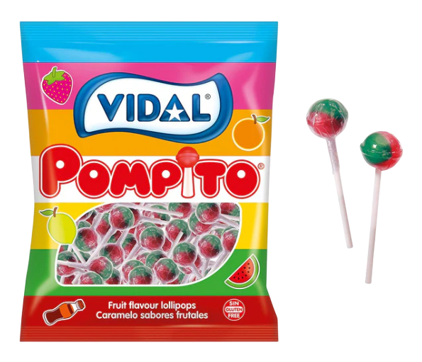 Gominolas Vidal 1,2kg. 100uds. Pompito Sandia