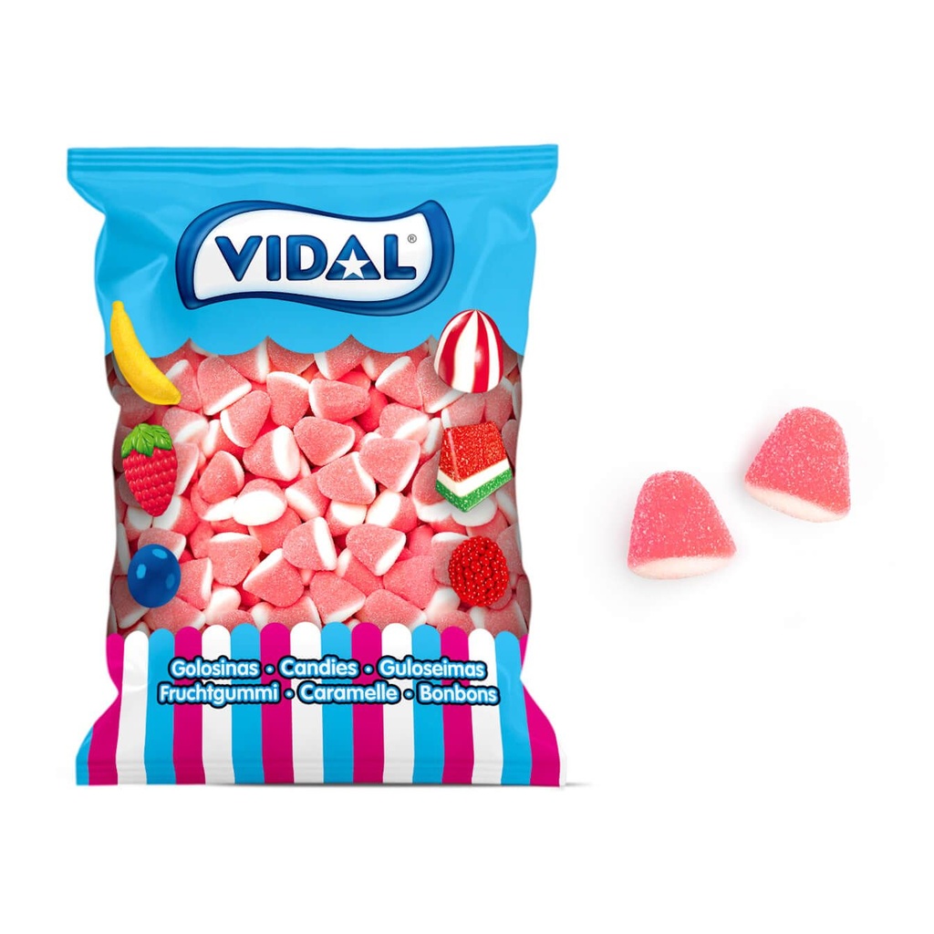 Gominolas Vidal 1,5kg. 250uds. Besos Fresa Nata