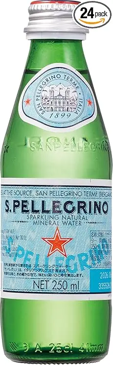 Agua San Pellegrino Con Gas 250 ml. Cristal Caja 24 b. 