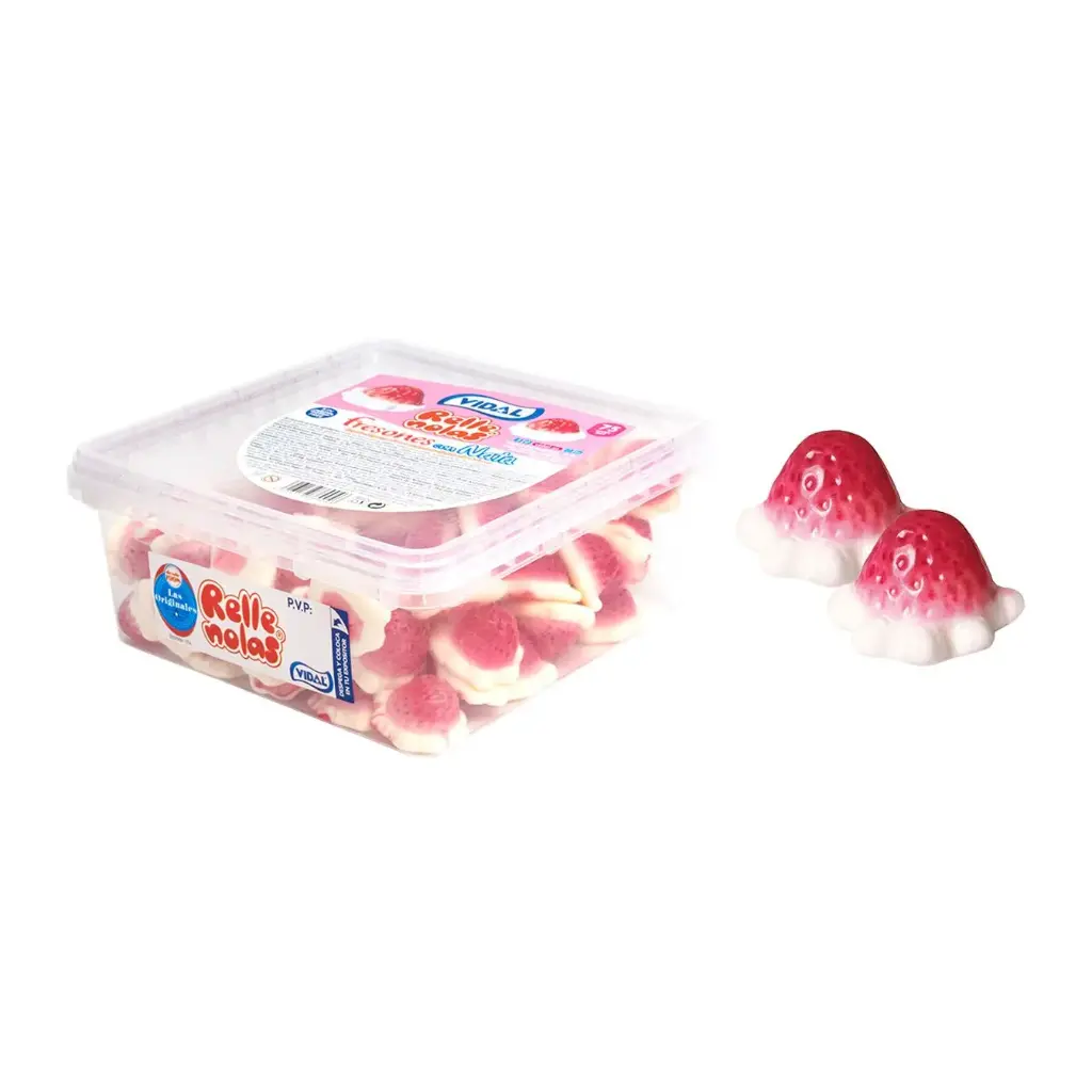 Gominolas Vidal Bandeja 0,8kgs. 75uds. Fresones Nata