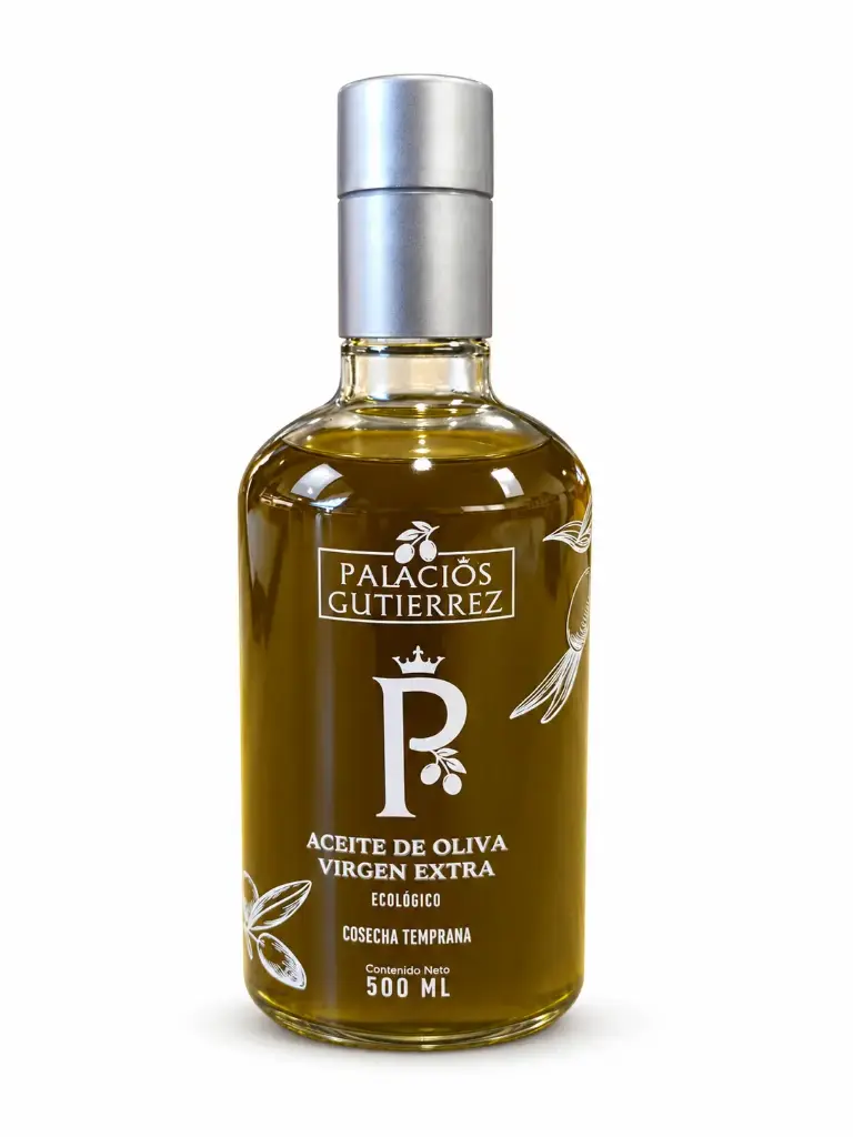 Aceite O.V.E. Palacios Gutierrez Cristal 500 ml. Cosecha Temprana 2026