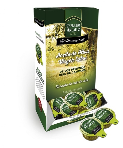 Aceite Oliva Virgen Extra Capricho Andaluz Monodosis Fresco 120 u. 15 ml.
