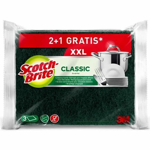 Estropajo Verde Scoth Brite Gigante  2+1 regalo