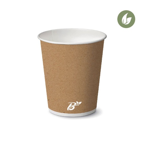 Vaso cartón 6 onzas 180 ml. 50u. sin tapa marron